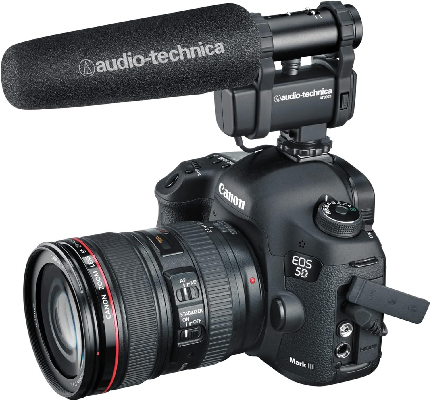 image:imageAudioTechnica AT8024 StereoMono CameraMount Condenser Microphone Black