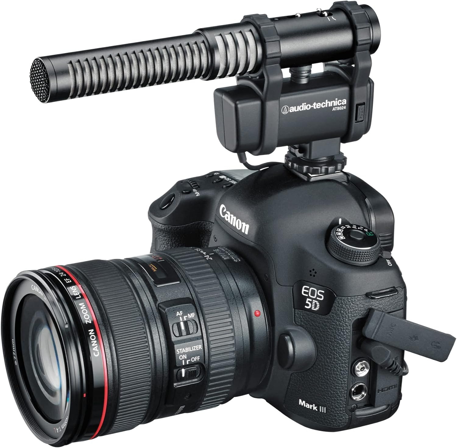 image:imageAudioTechnica AT8024 StereoMono CameraMount Condenser Microphone Black