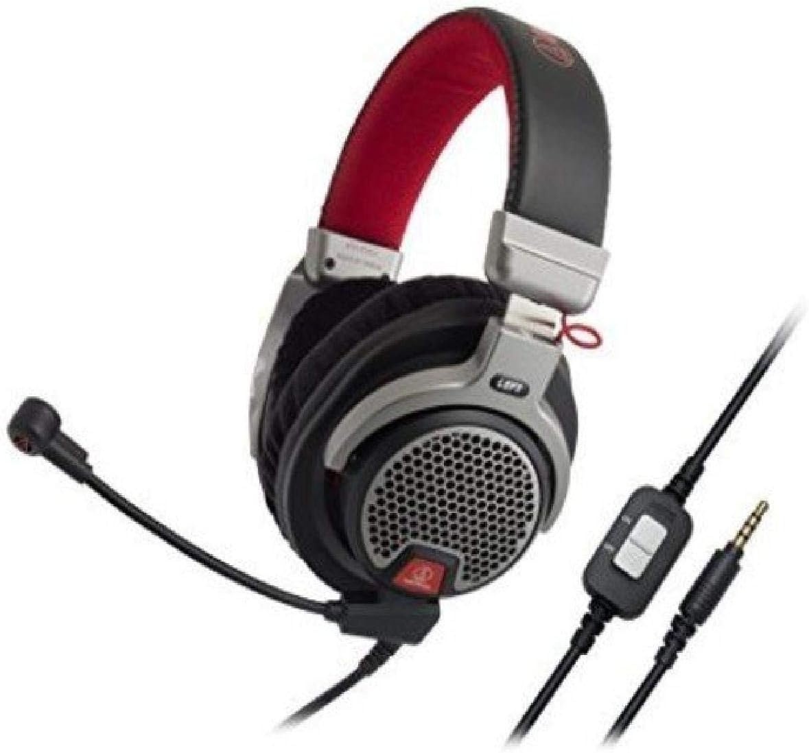 image:imageAudioTechnica ATHPDG1 OpenAir Premium Gaming Headset with 6 Boom Microphone RedGrayBlackATHPDG1