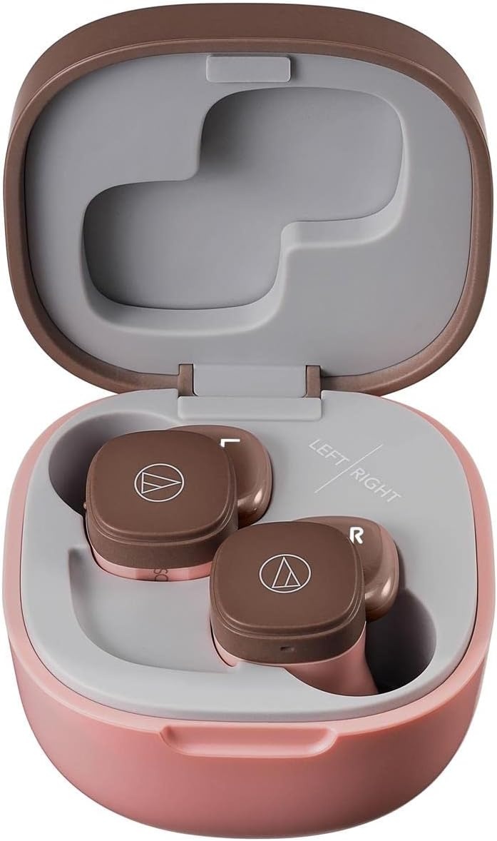 image:imageAudioTechnica ATHSQ1TWWH Wireless inEar Headphones WhitePinkBrown