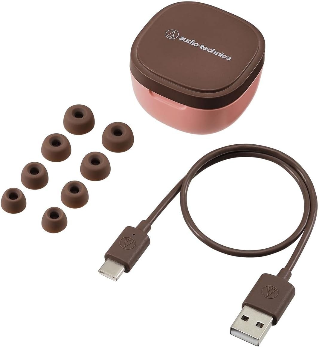 image:imageAudioTechnica ATHSQ1TWWH Wireless inEar Headphones WhitePinkBrown