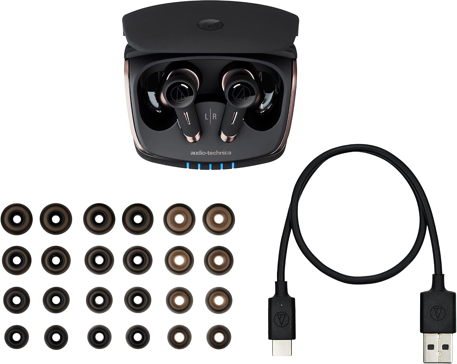 image:imageAudioTechnica ATHTWX9 Wireless Earbuds Premium Listening Experience with Bluetooth Wireless NoiseCancellation HighResolution Drivers with Innovative Acoustic TechnologyHeadphones
