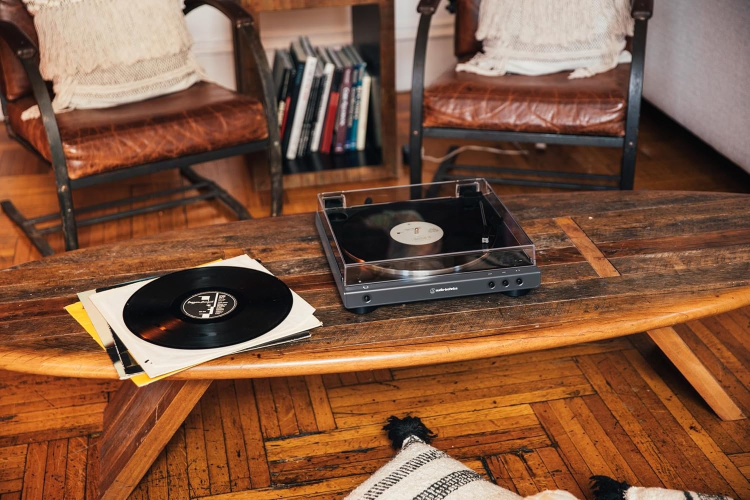 image:imageAudioTechnica ATLP60XBTBK Fully Automatic Wireless BeltDrive Stereo Turntable HiFi 2 Speed AntiResonance DieCast Aluminum Platter BlackGunMetalBlack