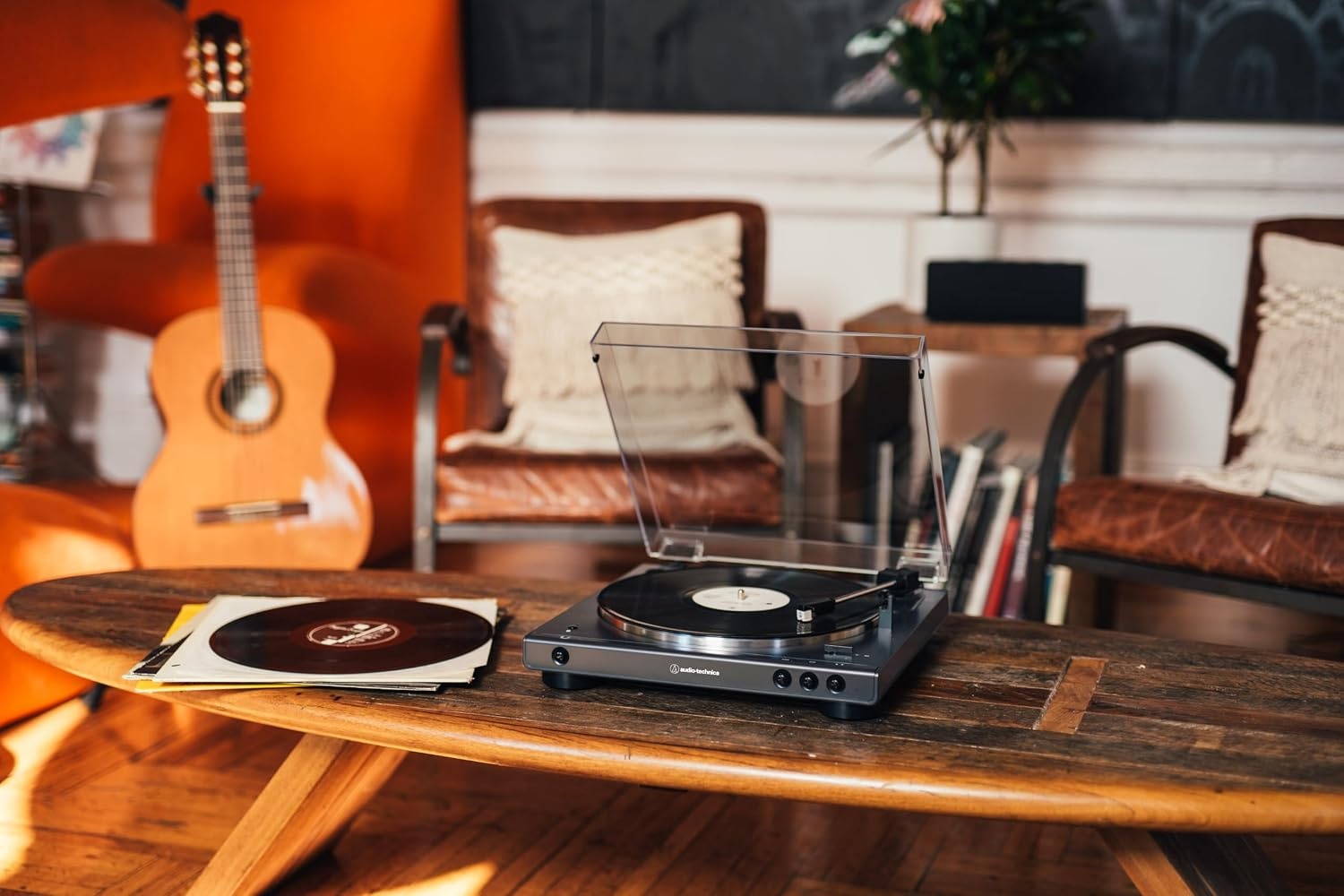 image:imageAudioTechnica ATLP60XBTBK Fully Automatic Wireless BeltDrive Stereo Turntable HiFi 2 Speed AntiResonance DieCast Aluminum Platter BlackGunMetalBlack