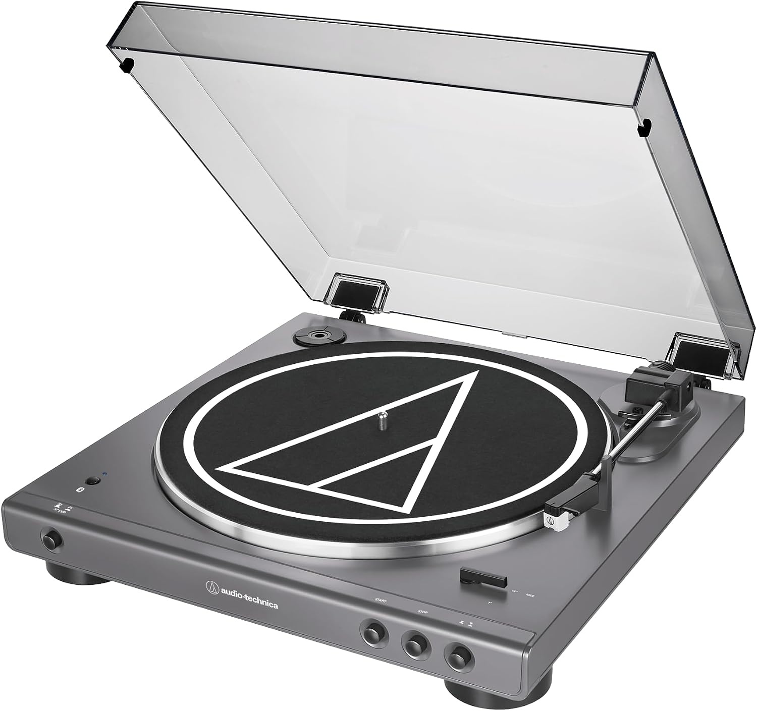 image:imageAudioTechnica ATLP60XBTBK Fully Automatic Wireless BeltDrive Stereo Turntable HiFi 2 Speed AntiResonance DieCast Aluminum Platter BlackGunMetalBlack