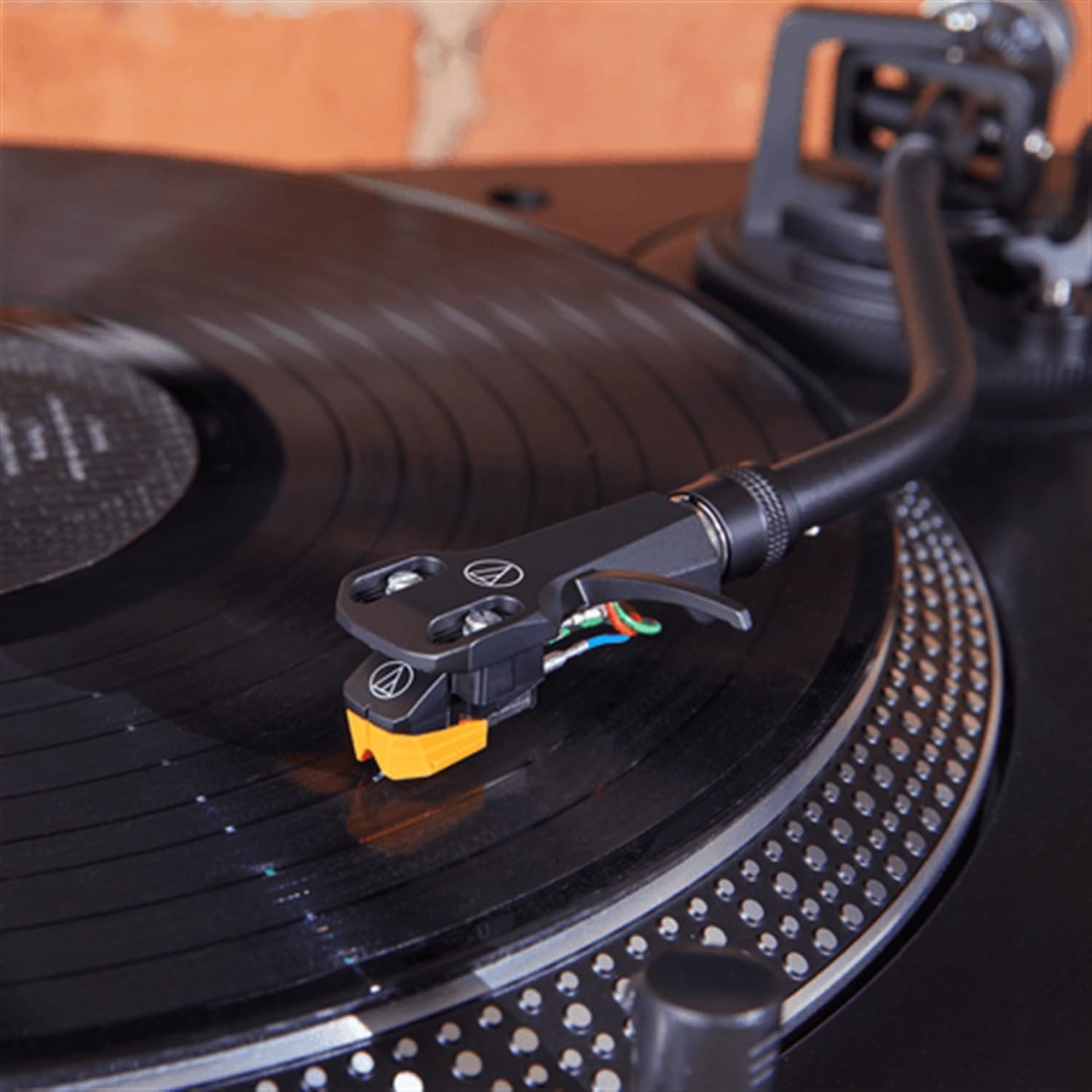 image:imageAudioTechnica ATVM95ENH Turntable HeadshellCartridge Combo Kit OrangeAudio Or Video