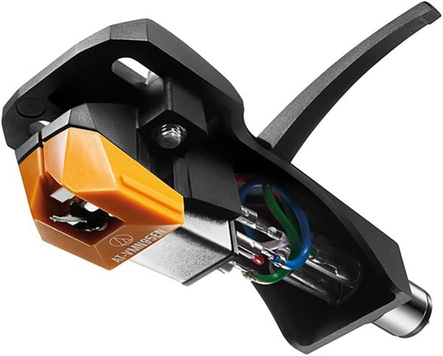 image:imageAudioTechnica ATVM95ENH Turntable HeadshellCartridge Combo Kit OrangeAudio Or Video