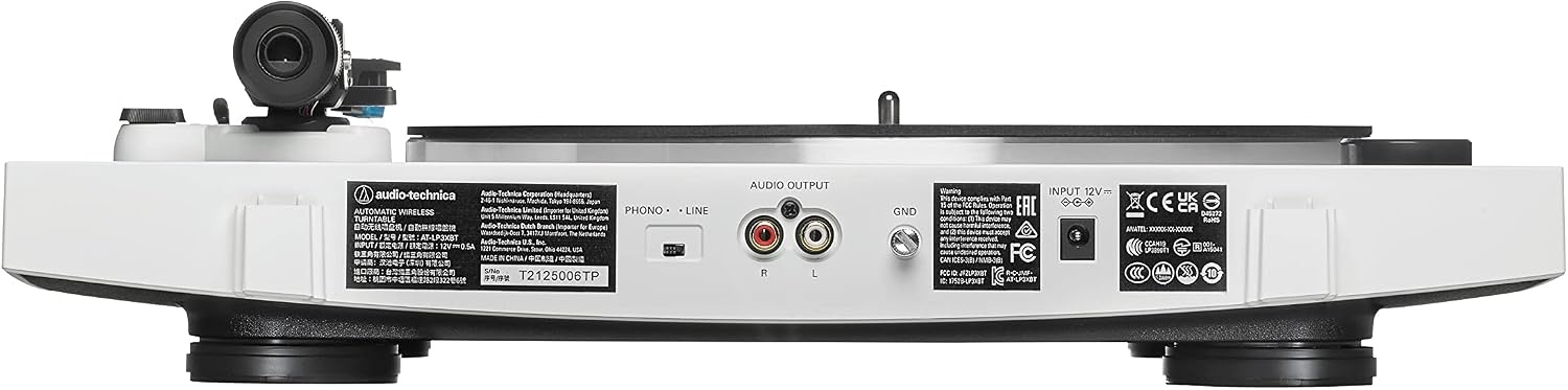 image:imageAudioTechnica Audio Technica ATLP3XBTWH Bluetooth Turntable Belt Drive Fully Automatic 3345 WhiteWhite
