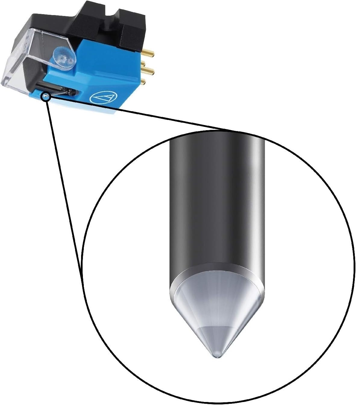 image:imageAudioTechnica VM610MONO Dual Moving Magnet Stereo Turntable Cartridge for Mono LP BlueCartridge