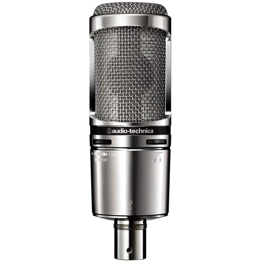 image:imageAudioTechnica AT2020USB Cardioid Condenser USB Microphone with Builtin Headphone Jack amp Volume Control Perfect for Content Creators BlackChrome