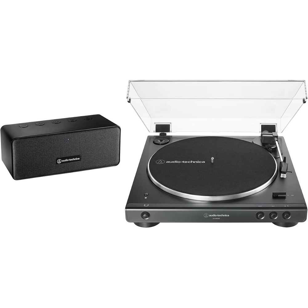 image:imageAudioTechnica ATLP60XBTBK Fully Automatic Wireless BeltDrive Stereo Turntable HiFi 2 Speed AntiResonance DieCast Aluminum Platter BlackBlack