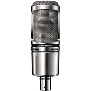 Audio-Technica AT2020USB+ Cardioid Condenser USB Microphone, with Built-in Headphone Jack & Volume Control, Perfect for Content Creators (Black)(Chrome)