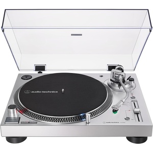 Audio-Technica AT-LP120XUSB-BK Direct-Drive Turntable (Analog & USB), Fully Manual, Hi-Fi, 3 Speed, Convert Vinyl to Digital, Anti-Skate and Variable Pitch Control, Black(Silver)