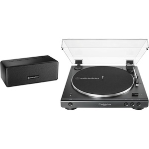 Audio-Technica AT-LP60XBT-BK Fully Automatic Wireless Belt-Drive Stereo Turntable, Hi-Fi, 2 Speed, Anti-Resonance, Die-Cast Aluminum Platter, Black(Black)