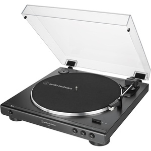 Audio-Technica AT-LP60X-GM Fully Automatic Belt-Drive Stereo Turntable, Gunmetal/Black, Hi-Fidelity, Plays 33-1/3 and 45 RPM Vinyl Records, Dust Cover, Anti-Resonance, Die-Cast Aluminum Platter(Black)