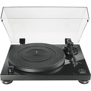 Audio-Technica AT-LPW40WN Fully Manual Belt-Drive Turntable, 2 Speeds, Dynamic Anti-Skate Control, Carbon-Fiber Tonearm Walnut(AT-LPW50PB)