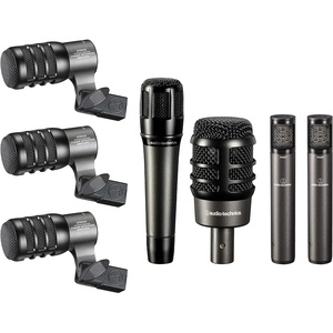 Audio-Technica ATM-DRUM7 7-Piece Drum Microphone Pack with Case(ATM-DRUM7)