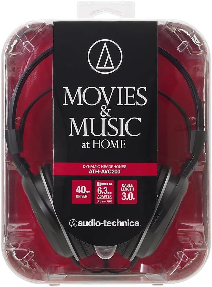 image:imageAudioTechnica ATHAVC200 SonicPro OverEar ClosedBack Dynamic Headphones BlackATHAVC200