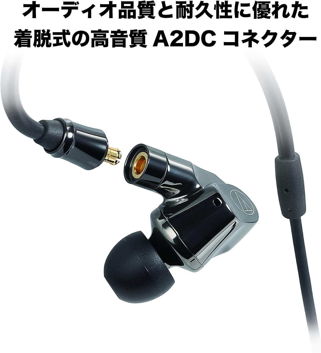 image:imageAudioTechnica ATHIEX1 HiRes inEar Headphones Black Adjustable