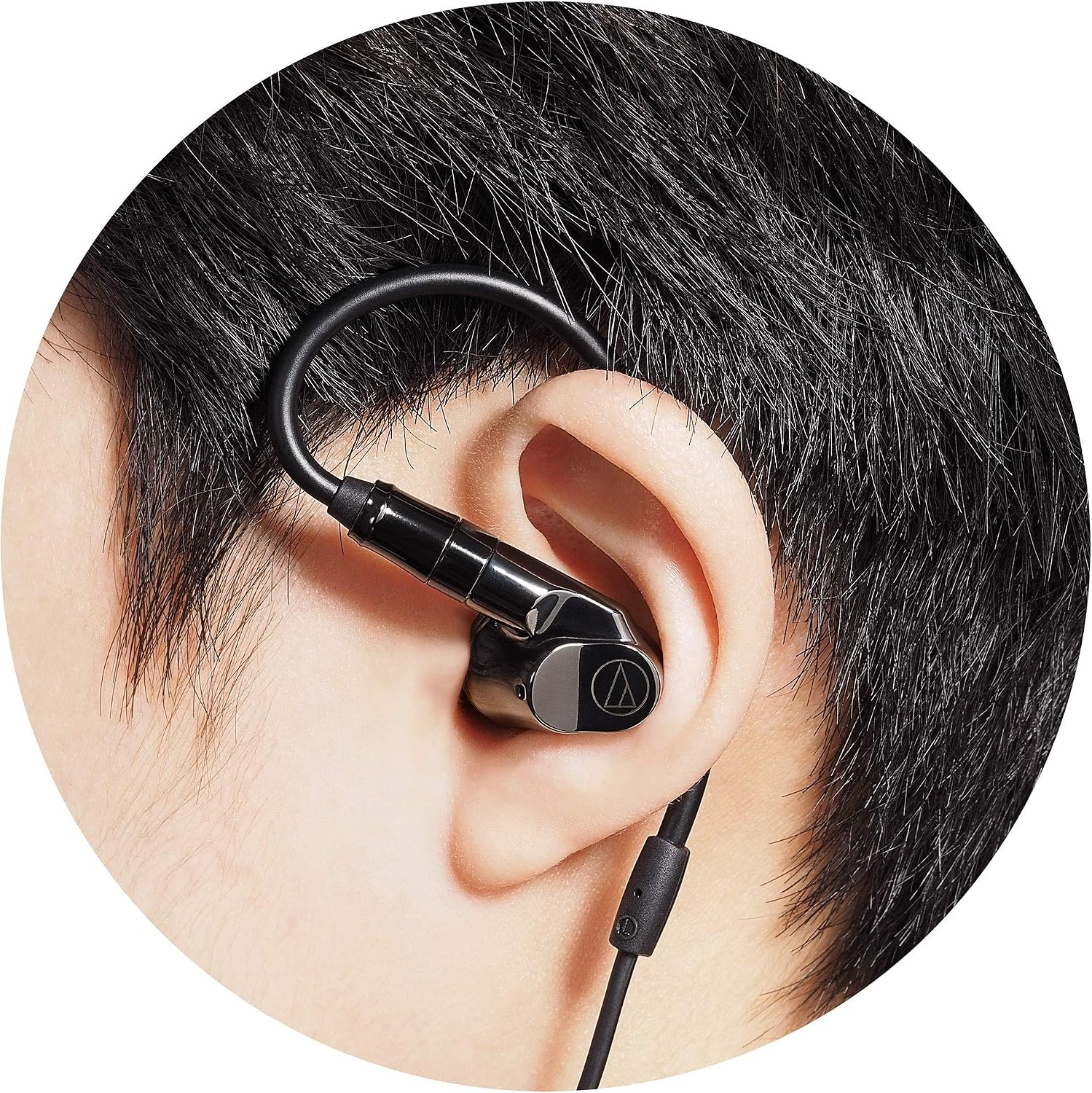 image:imageAudioTechnica ATHIEX1 HiRes inEar Headphones Black Adjustable