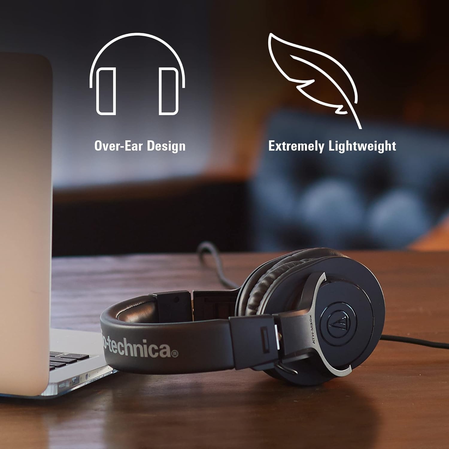 image:imageAudioTechnica ATHM20xBT Wireless OverEar Headphones BlackBlack