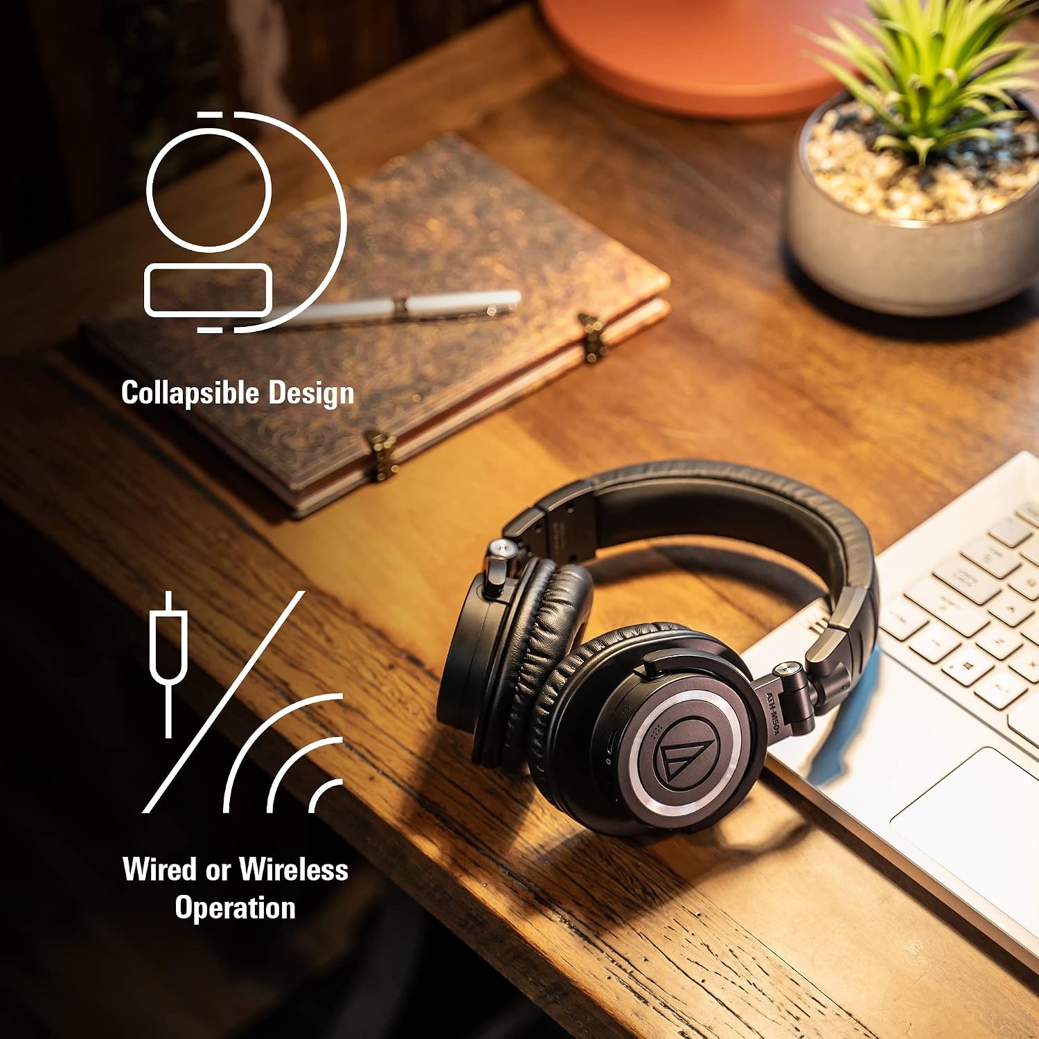 image:imageAudioTechnica ATHM50XBT2 Wireless Headphones Black
