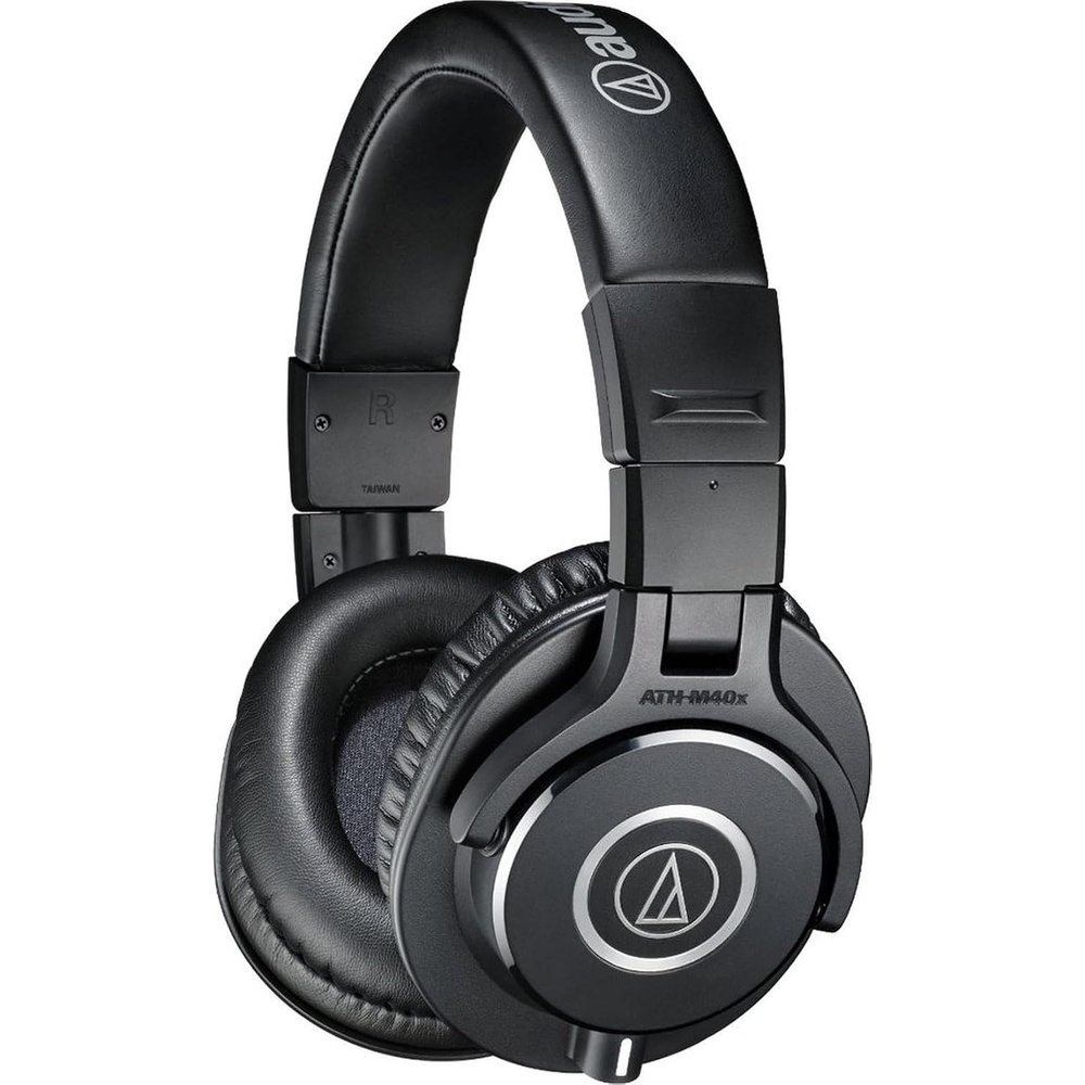 image:imageAudioTechnica ATHM40x Professional Studio Monitor Headphone Black with Cutting Edge Engineering 90 Degree Swiveling Earcups ProGrade EarpadsHeadband Detachable Cables IncludedATHM40X