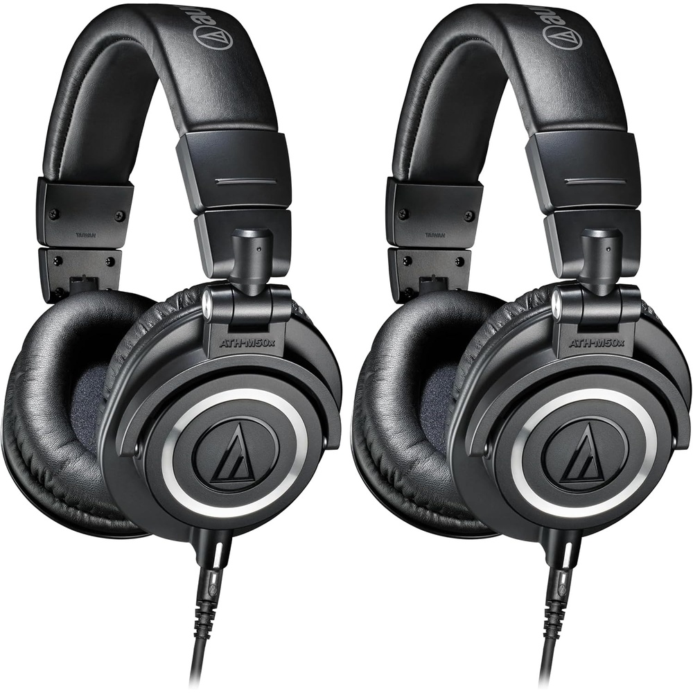 image:imageAudioTechnica ATHM50X Professional Studio Monitor Headphones Black Professional Grade Critically Acclaimed with Detachable CableBlack
