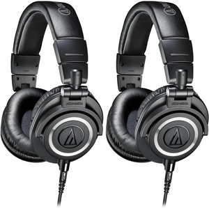 Audio-Technica ATH-M50X Professional Studio Monitor Headphones, Black, Professional Grade, Critically Acclaimed, with Detachable Cable(Black)